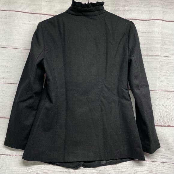 Ann Taylor Factory Black Wool Blend Peacoat Jacket Size Petite M - Picture 10 of 13